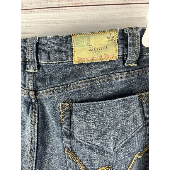 Department Of Peace Bootcut Jeans Womens 14 Blue Denim Cotton Stretch Dark Wash - Picture 9 of 10